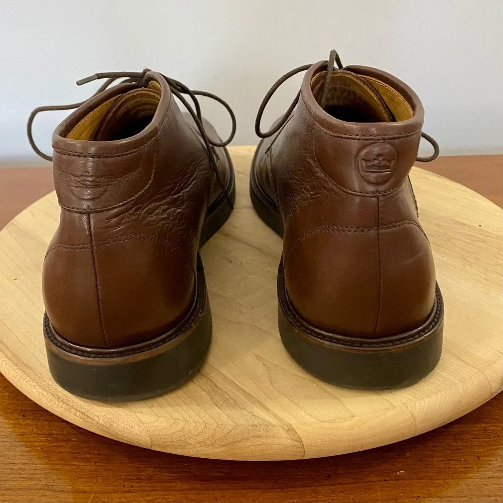 Peter Millar Mens Brown Leather Chukka Boots Ankle Desert Shoes Lace Up Size 11